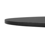 Bolero FU531 Matte Black Round Outdoor Table Top 600mm