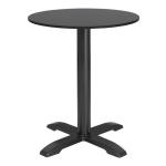 Bolero FU531 Matte Black Round Outdoor Table Top 600mm