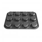 GD011 Vogue Carbon Steel Non-Stick Muffin Tray 12 cup