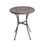 Bolero GG703 Grey Steel Patterned Round Bistro Table 600mm