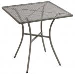 Bolero GG704 Grey Steel Patterned Square Bistro Table 700mm