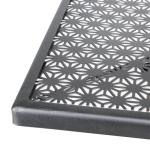 Bolero GG706 Black Steel Patterned Square Bistro Table 700mm