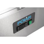 Polar GH267 3 Door Pizza Prep Counter with Glass Sneeze Guard 436Ltr