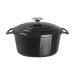 Vogue GH301 Black Round Casserole Dish 4Ltr