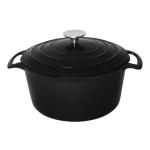 Vogue GH301 Black Round Casserole Dish 4Ltr