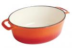 GH312 Vogue Oval Orange Casserole Dish Large