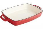 GH320 Vogue Rectangular Red Cast Iron Dish 2.8Ltr