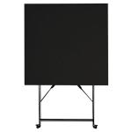 Bolero GK989 Perth Black Pavement Style Steel Table Square 600mm