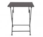 Bolero GL302 PE Wicker Folding Table Square 600mm