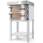 Cuppone LLKTZ6202 Tiziano Twin Deck Electric Pizza Oven - 8 x 12