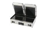 Hallco MEMT17061 Double Ribbed Top, Flat Bottom Ceramic Electric Panini/Contact Grill