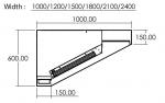 Parry General Commercial Extraction Canopies with External Fan Pack - Depth 1000mm
