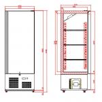 Tefcold RK500B 450 Litre (429 Usable Litres) Commercial Upright Refrigerator in Stainless Steel