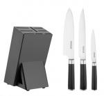 Vogue 3 Piece Bistro Knife Set with Block - SA694