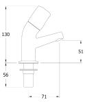 Mechline AquaTechnix TX-500BD 1/2-inch Basin Taps with Dome Heads (pair)