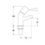 Mechline AquaTechnix TX-500BL 1/2-inch Basin Taps with 3-inch Lever (pair)